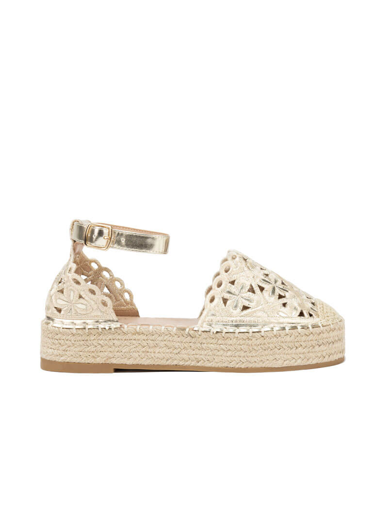 Mocassins compensés en halfa